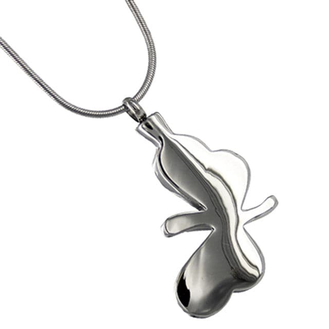Flowered Butterfly Animal Ashes Necklace Pendant