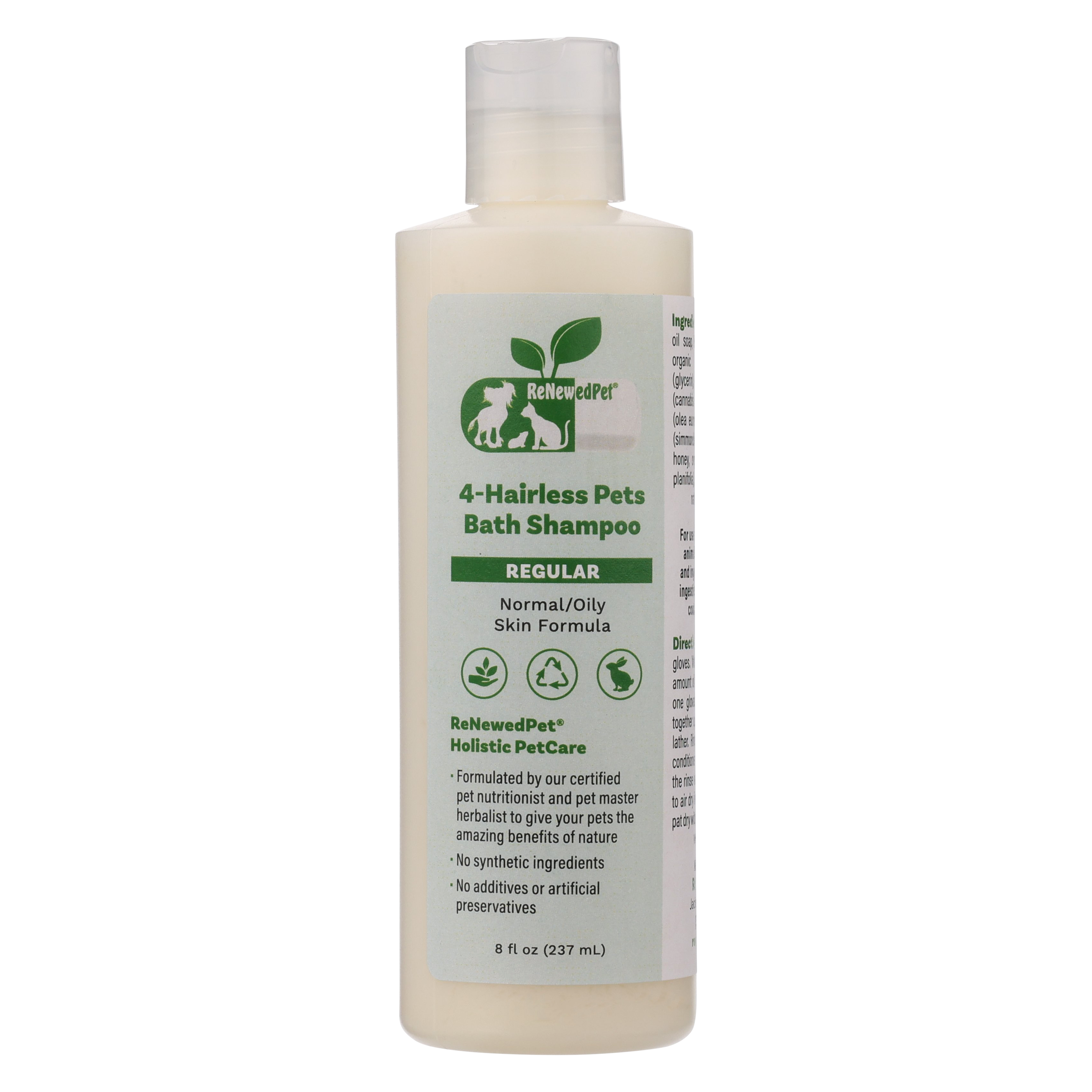 4-HAIRLESS PETS PETS REGULAR SHAMPOO FULL SIZE 8 OZ. ($4.11 oz.)