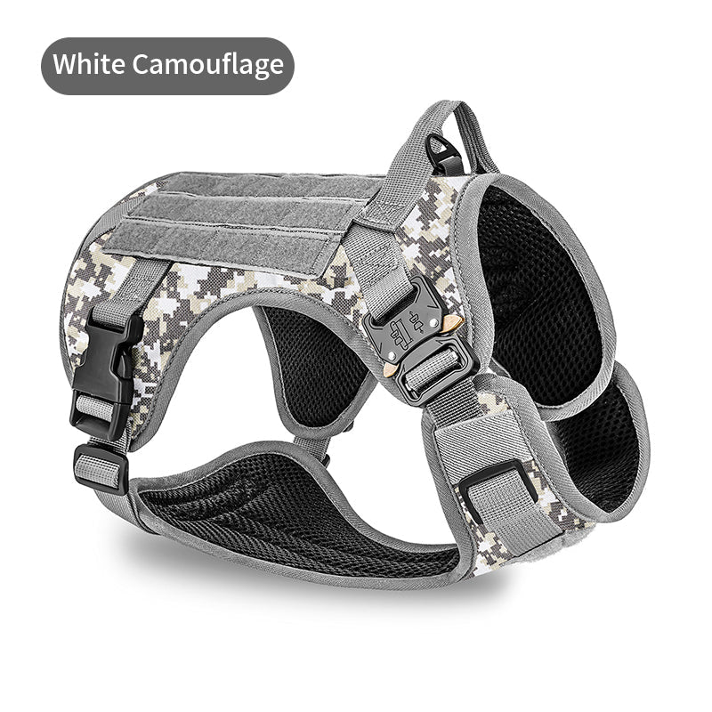 Large Pet Supplies Tactical Camouflage Close Traction Harness Wholesale White