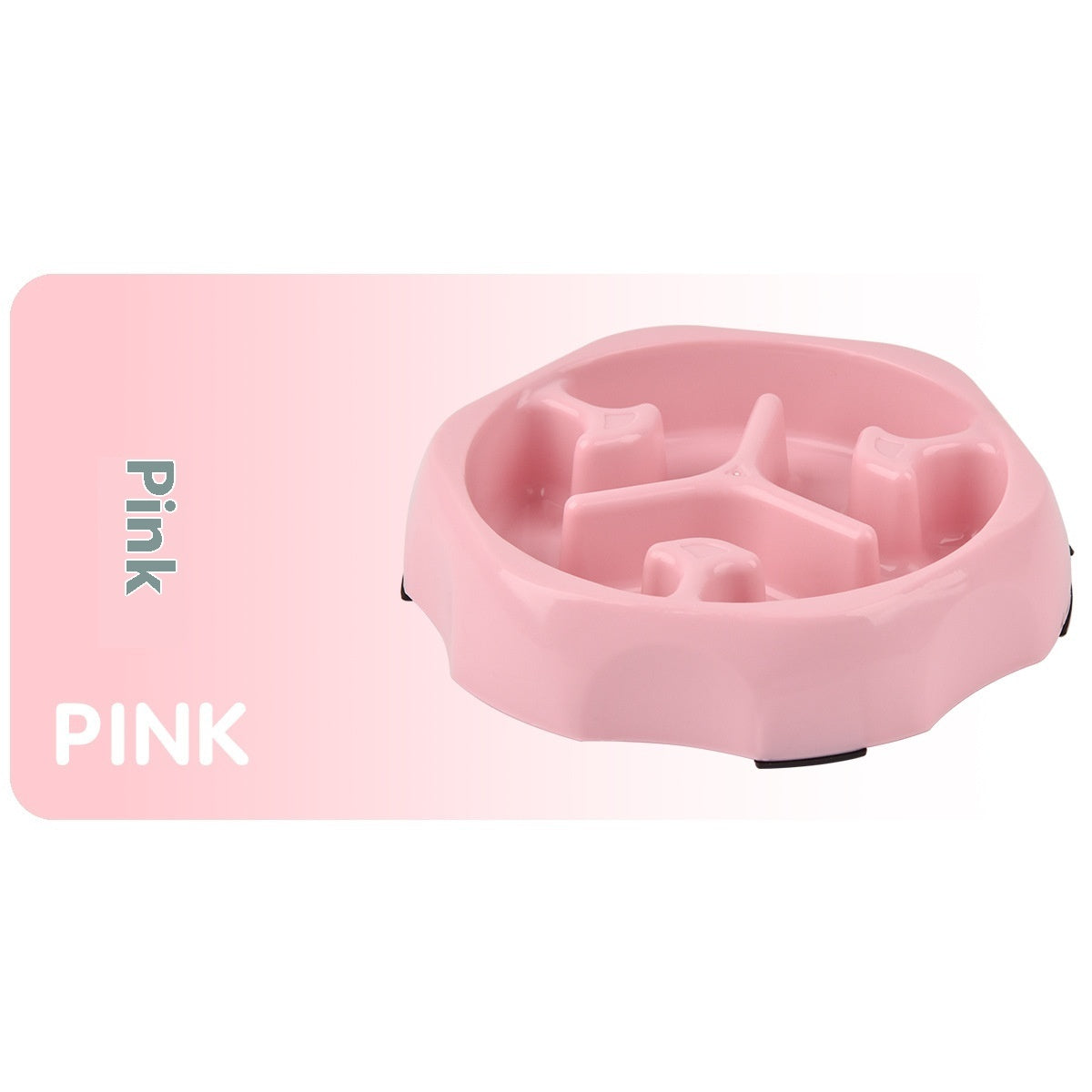 Round Slow Feeding Bowl Pet Supplies Slow Food Basin Pink