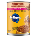 Pedigree Chopped Ground Dinner with Beef Wet Dog Food (13.2oz) Default Title