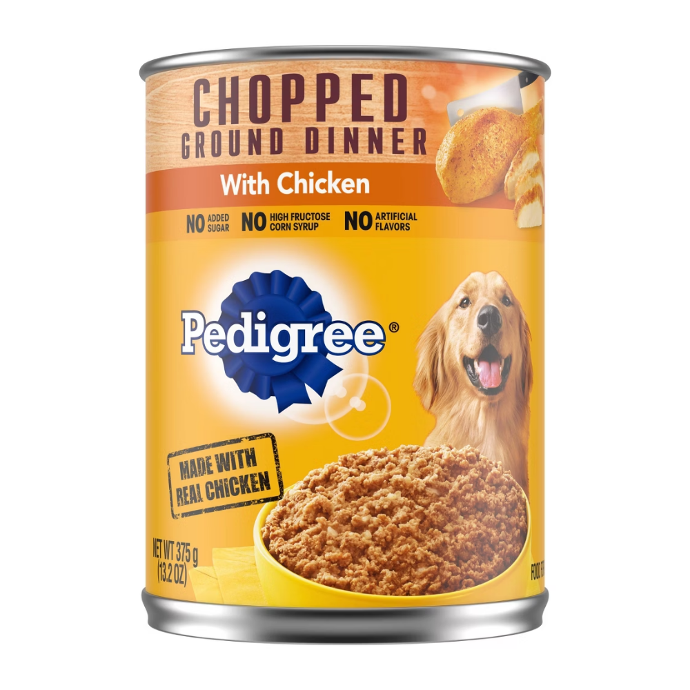 Pedigree Chopped Ground Dinner with Chicken Wet Dog Food (13.2oz) Default Title