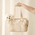 Pet Dog Cat Outgoing Bag Made Of Pure Cotton With Large Capacity Pets Supplies Beige