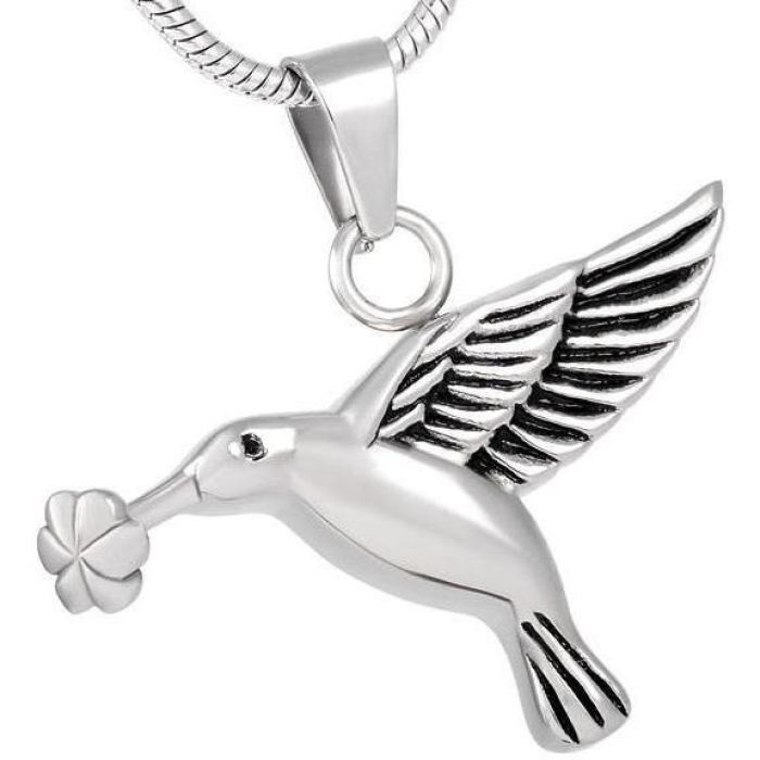 Hummingbird Animal Cremation Jewelry Pendant