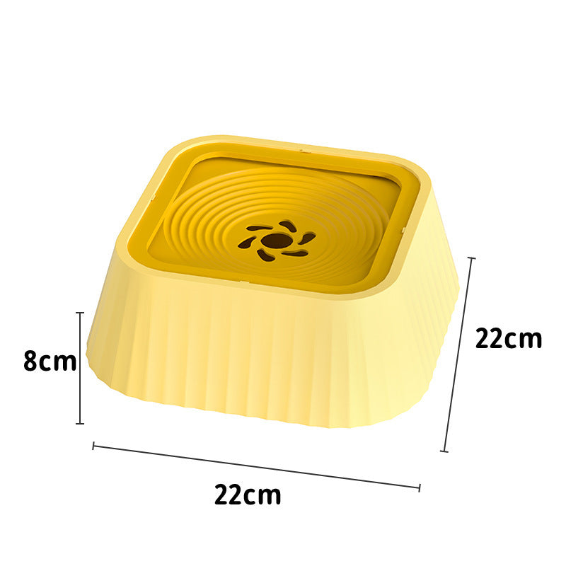 Pets Dog Cat Bowl Floating Bowl Water Drinker Not Wet Mouth Splash Water Portable Dog Bowl Not Sprinkler Pet Drinking Bowl Cup Pet Products Yellow