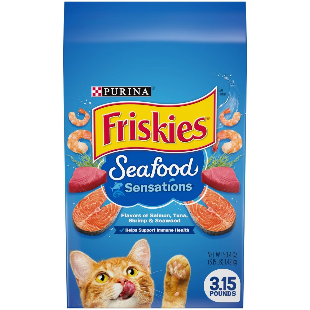 Purina Friskies Seafood Sensations Dry Cat Food (3.15lbs) Default Title