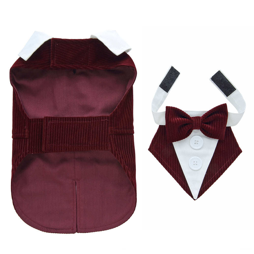 Pet Supplies Clothing Dog Dress Tuxedo Red