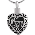 Mom Heart Cremation Necklace Pendant