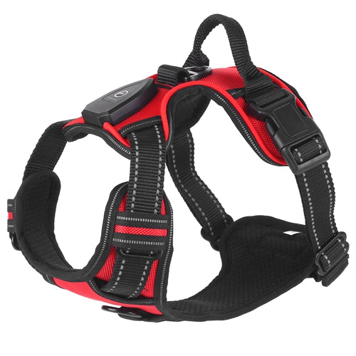 GBruno Light Up Dog Harness Red
