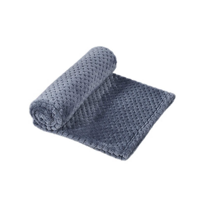 Summer Coral Fleece Blanket For Dogs Sleeping Pets