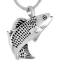 Bass Fish Cremation Jewelry Pendant