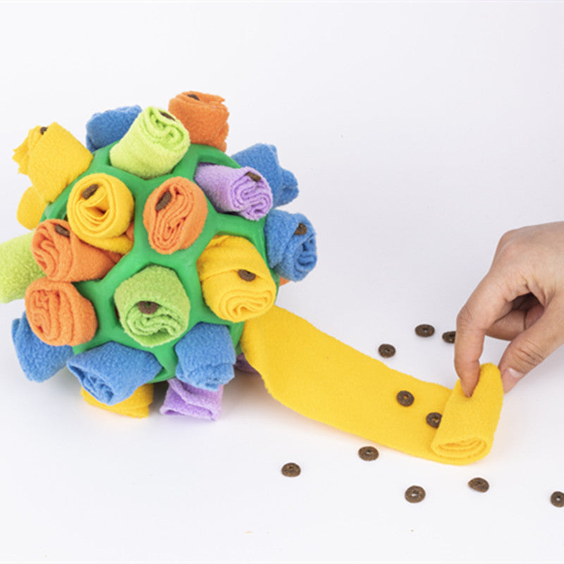 Pets Sniff Fried Balls, Toys, Bubble Rubber Balls, Educational, Anti Demolition Home Green Sphere Rainbow 1PCS