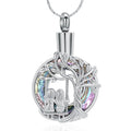 Sisters Swinging on Tree Cremation Necklace Pendant
