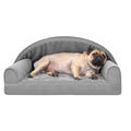OneTigris Dog Bed Medium Size Dog with Cover Memory Foam Sofa Dog Bed with Pillows Waterproof Soft Cushioned Bed Non-Slip and Egg-Crate Foam Washable Removable Cover 28.0"L x 23.0"W x 3.0"Th