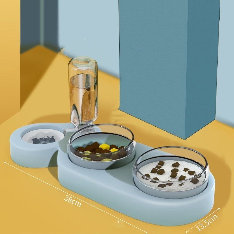 Cats Dogs Pets Rice Bowls Automatic Water Bowls Haze blue