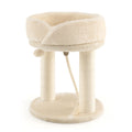 Cat Climbing Tree with Plush Perchs and Scratching Post Beige