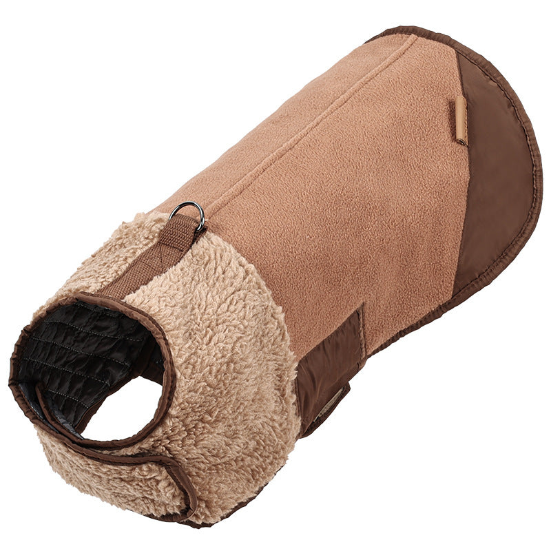 Windproof Reversible Dog Down Jacket – Warm Winter Vest | S–XL | 5 Colors Brown