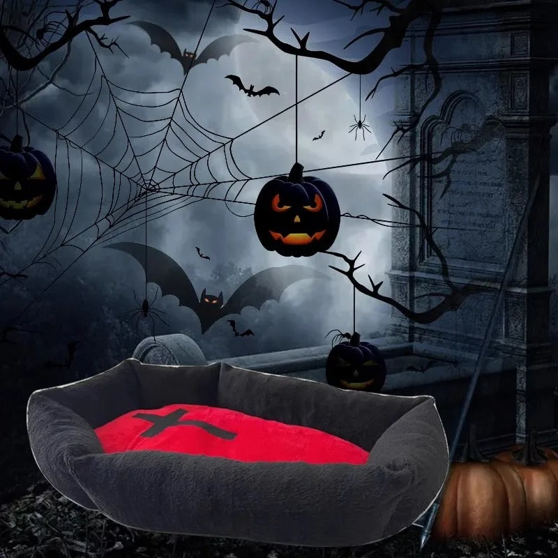 Halloween Pet Bed — Spooky Cozy Bed for Dogs & Cats
