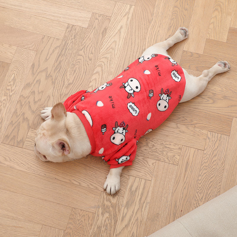 Fashion Personality French Plush Pajamas Pets Red cow