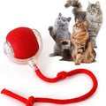 Cat Interactive Ball Toys Automatic Rolling Ball For Kitten Rechargeable Smart Pet Electric Toys With Teaser Sensor Cat Ball Toy Red