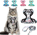 Cat Harness and Leash Set Escape Proof Reflective Adjustable Vest H603 Pro Inky Meowy Medium (13-18Lb)