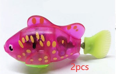 Cat Interactive Electric Fish Water Toy For Indoor Play Swimming Robot Fish Toys For Cat Dog Pet Baby Swimmer Bath Robofish Toys Spot powder 2PCS