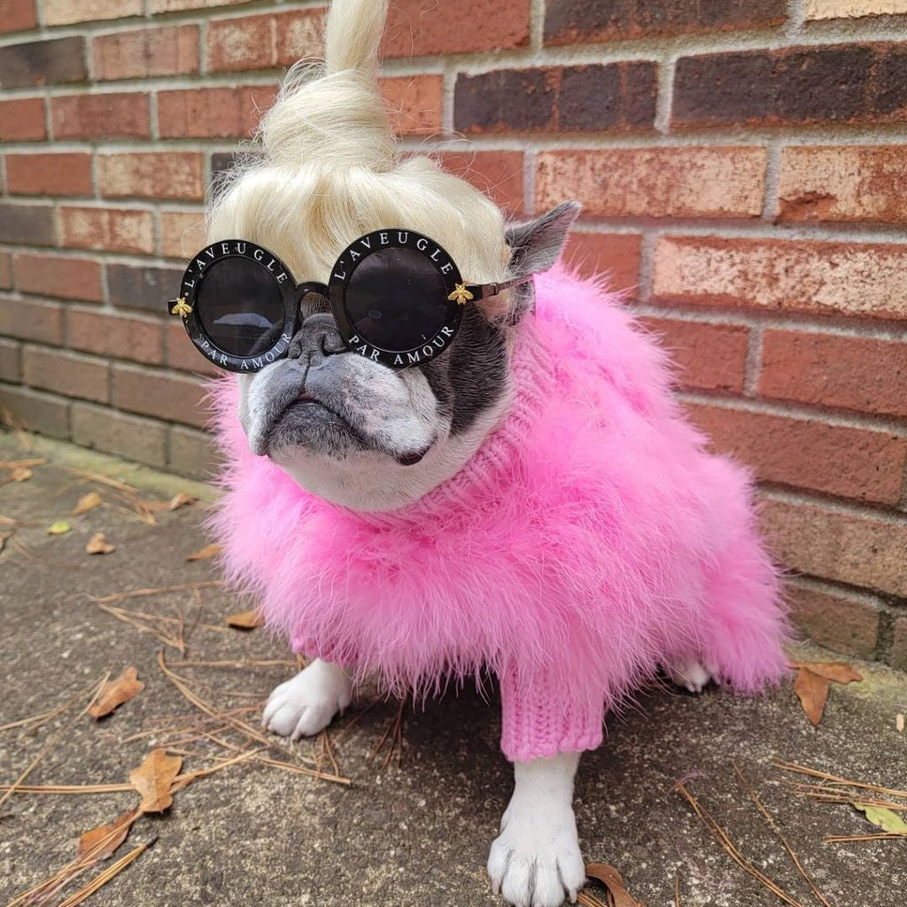 Haute Couture Feathered Luxury Pet Sweater Pink