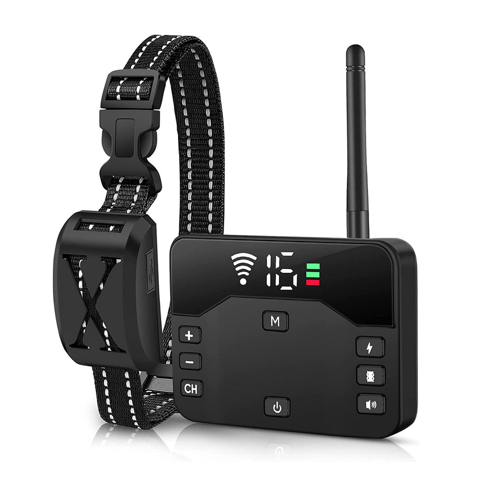 GBruno 2 In 1 Wireless Electric Dog Fence Black