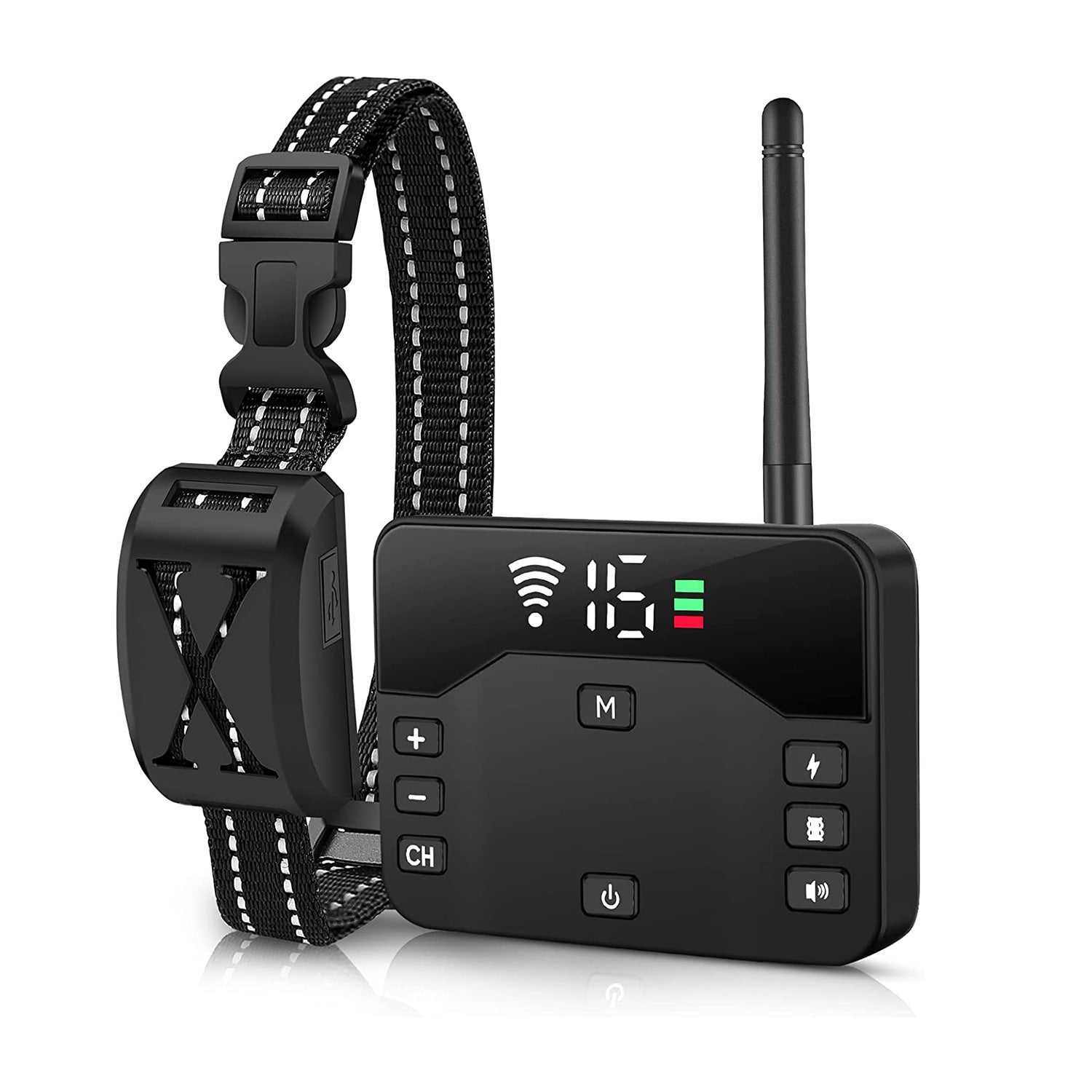 GBruno 2 In 1 Wireless Electric Dog Fence Black