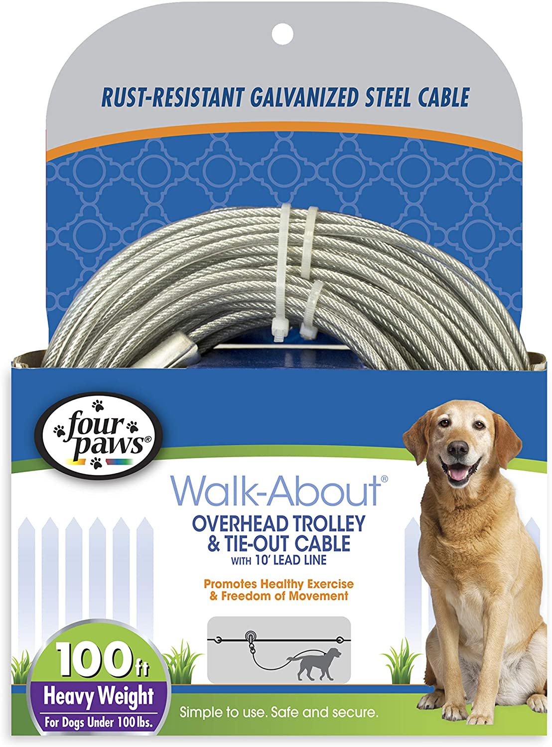 Four Paws Trolley Exerciser 100 ft