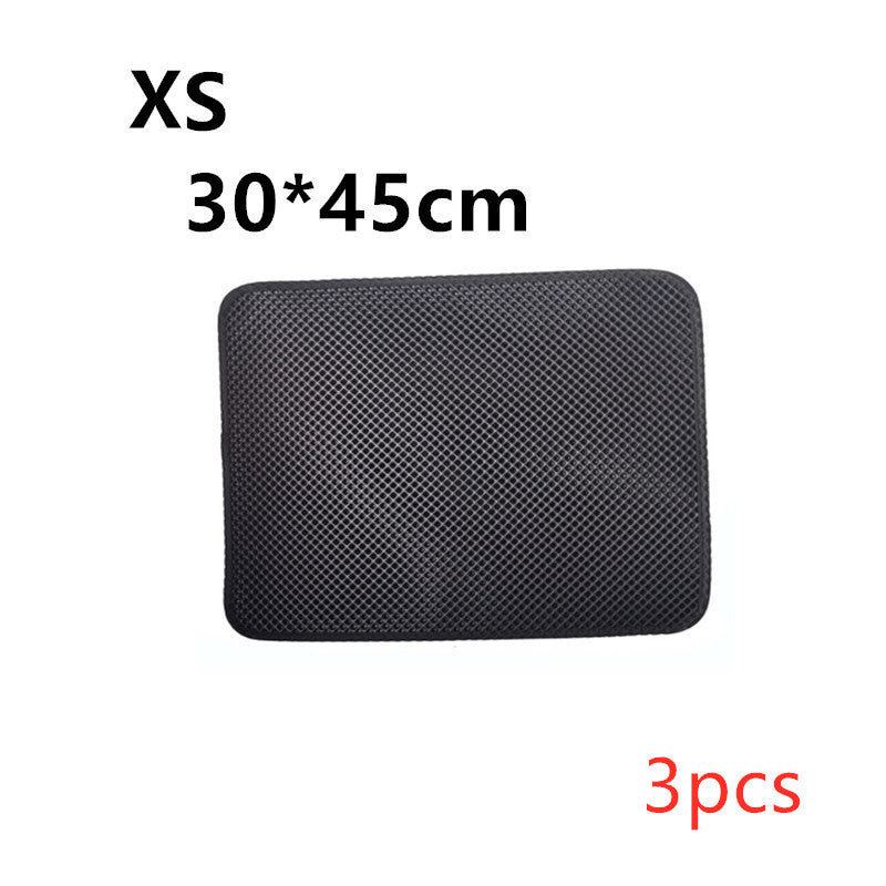 Double Layer Litter Cat Bed Pads Pet Cat Litter Mat Trapping Pets Litter Box Mat Pet Product Bed For Cats House Clean Mat XS3PC Black