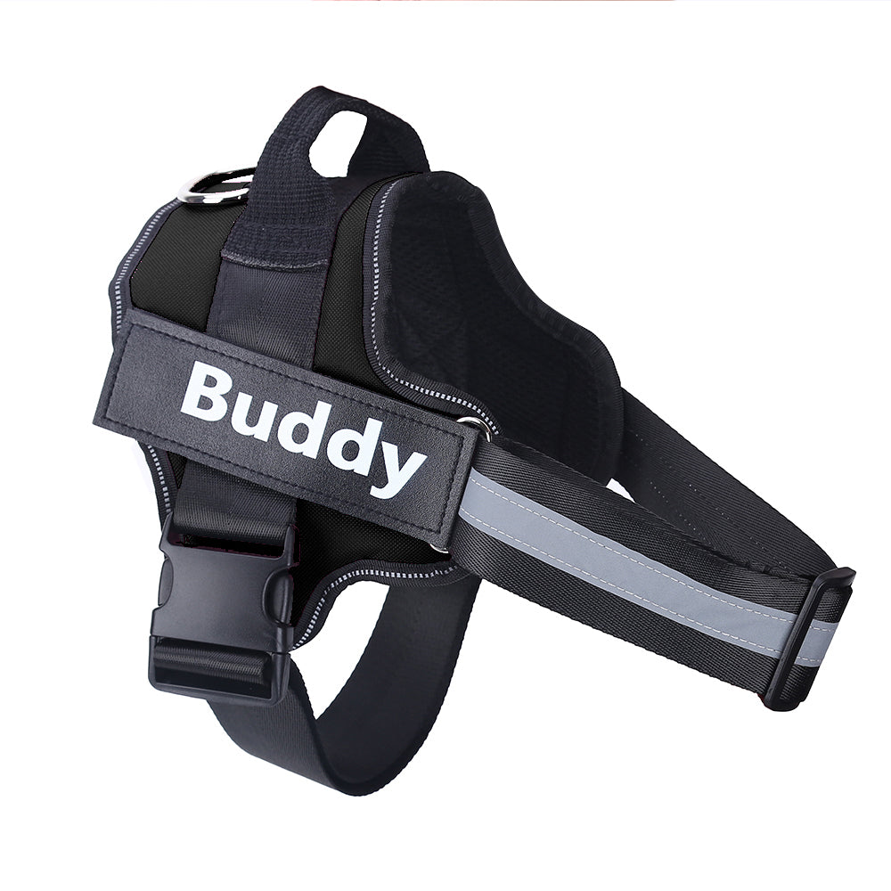 Personalized Dog Harness – No-Pull, Reflective & Adjustable Vest | XS–XXL Black