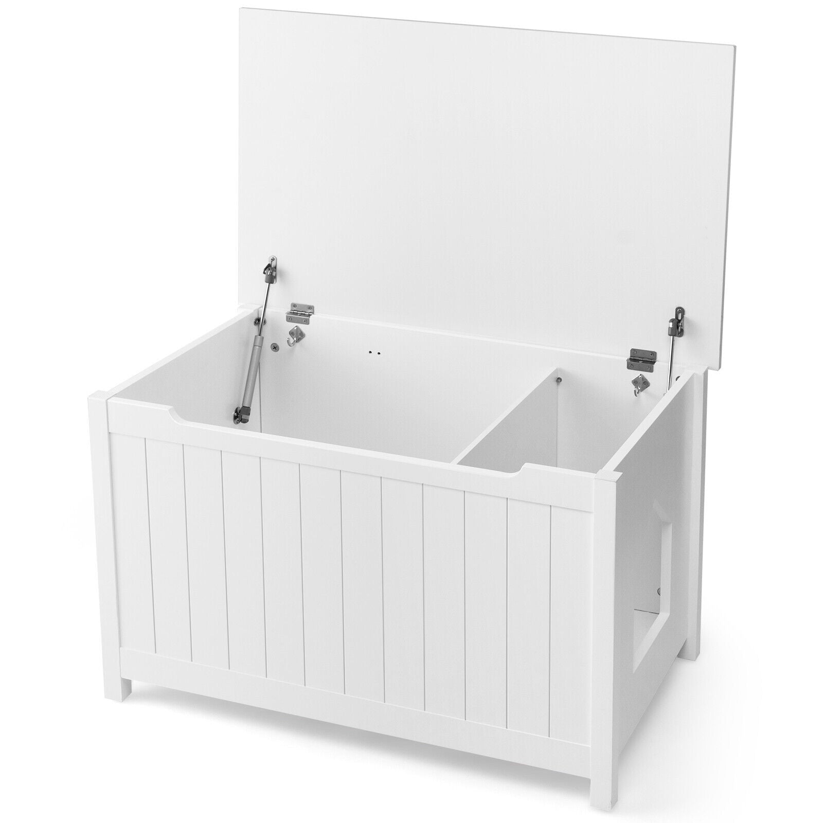 Wooden Cat Litter Box Enclosure with Top Opening Side Table Furniture