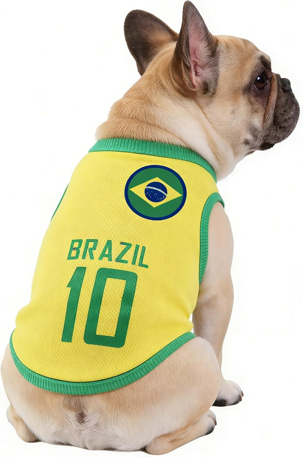 2026 World Cup Soccer Jersey Mesh Pet Shirt Small to 6XL Brazil