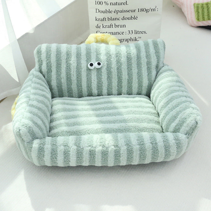Autumn And Winter Big Eye Dog Kennel Bean Green