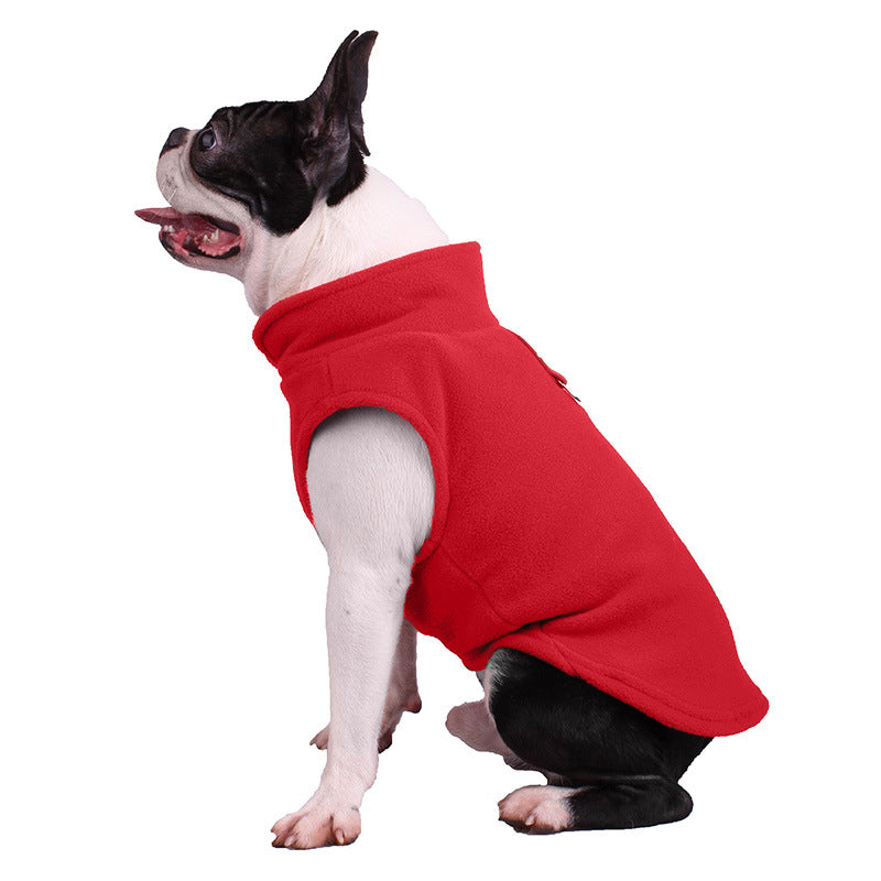 Dog clothes fleece pet dog supplies Red