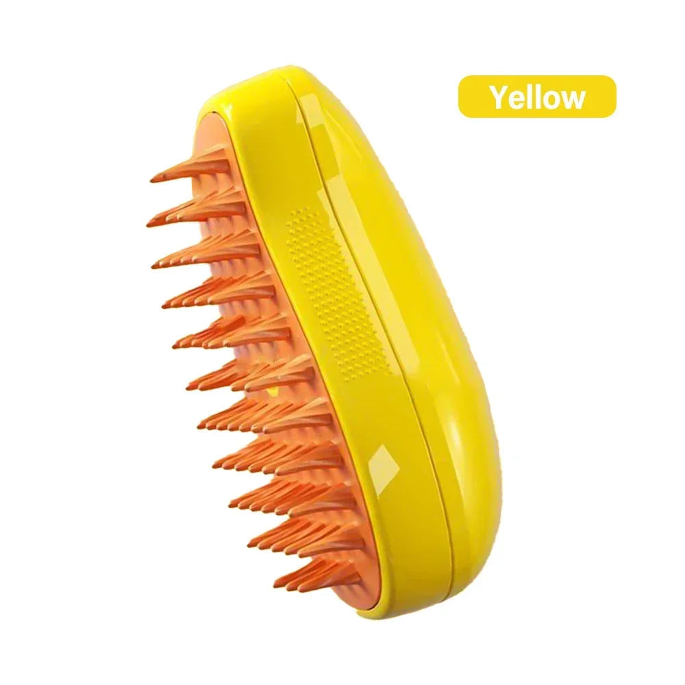 Steamy Brush for Cats Yellow