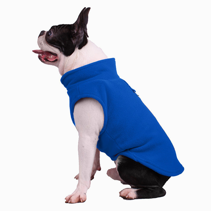 Dog clothes fleece pet dog supplies Navy Blue