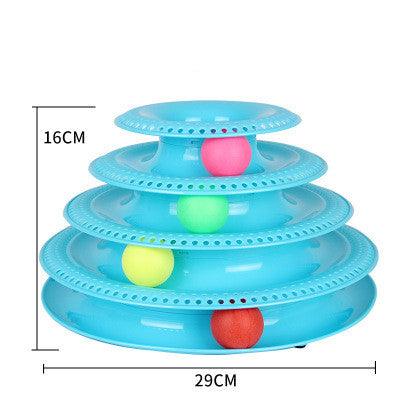 Interactive Cat Ball Tower Tracks Toy - Fun And Engaging Playtime For Your Feline Friend Blue