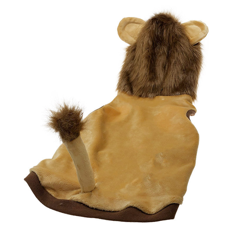 Dog Lion Clothes Pet Supplies Halloween Cat Clothes Brown