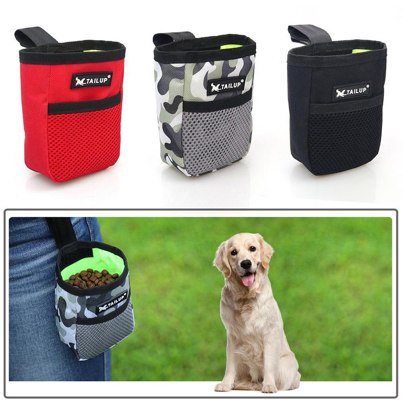 Dog Training Treat Pouch Mini Bag – 600D Oxford Cloth | Black, Red & Camo
