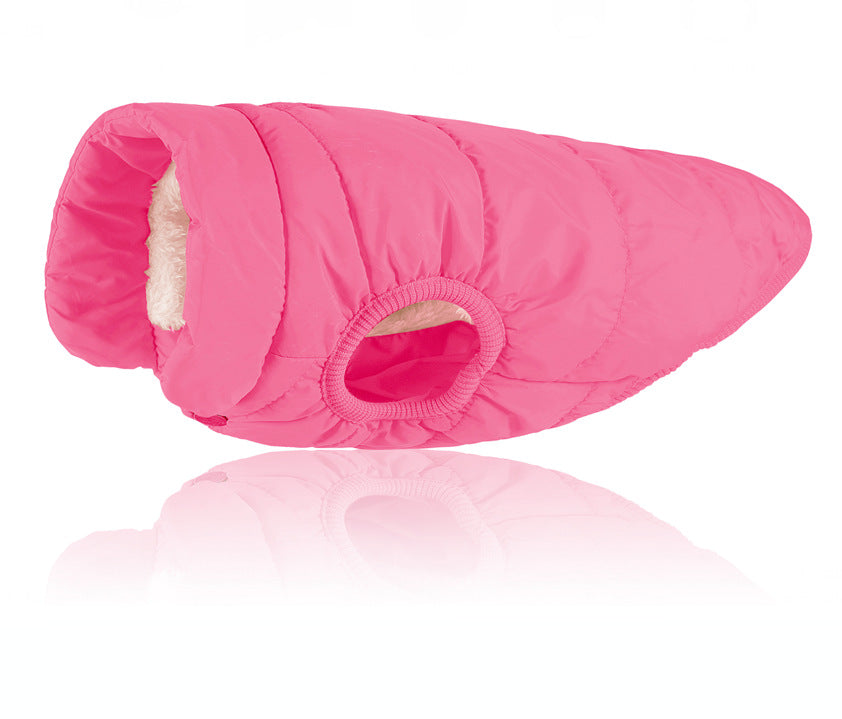 Pet clothing dog clothing warm waterproof outdoor pet supplies Pink