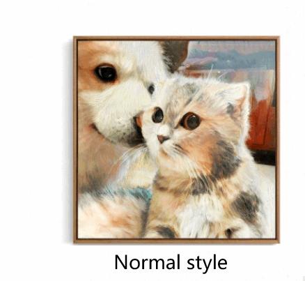 Personalized pet portraits 17style 32x32cm