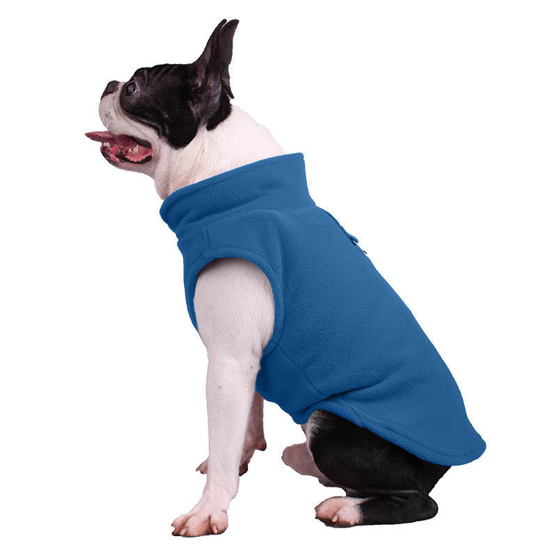 Dog clothes fleece pet dog supplies Dark Blue