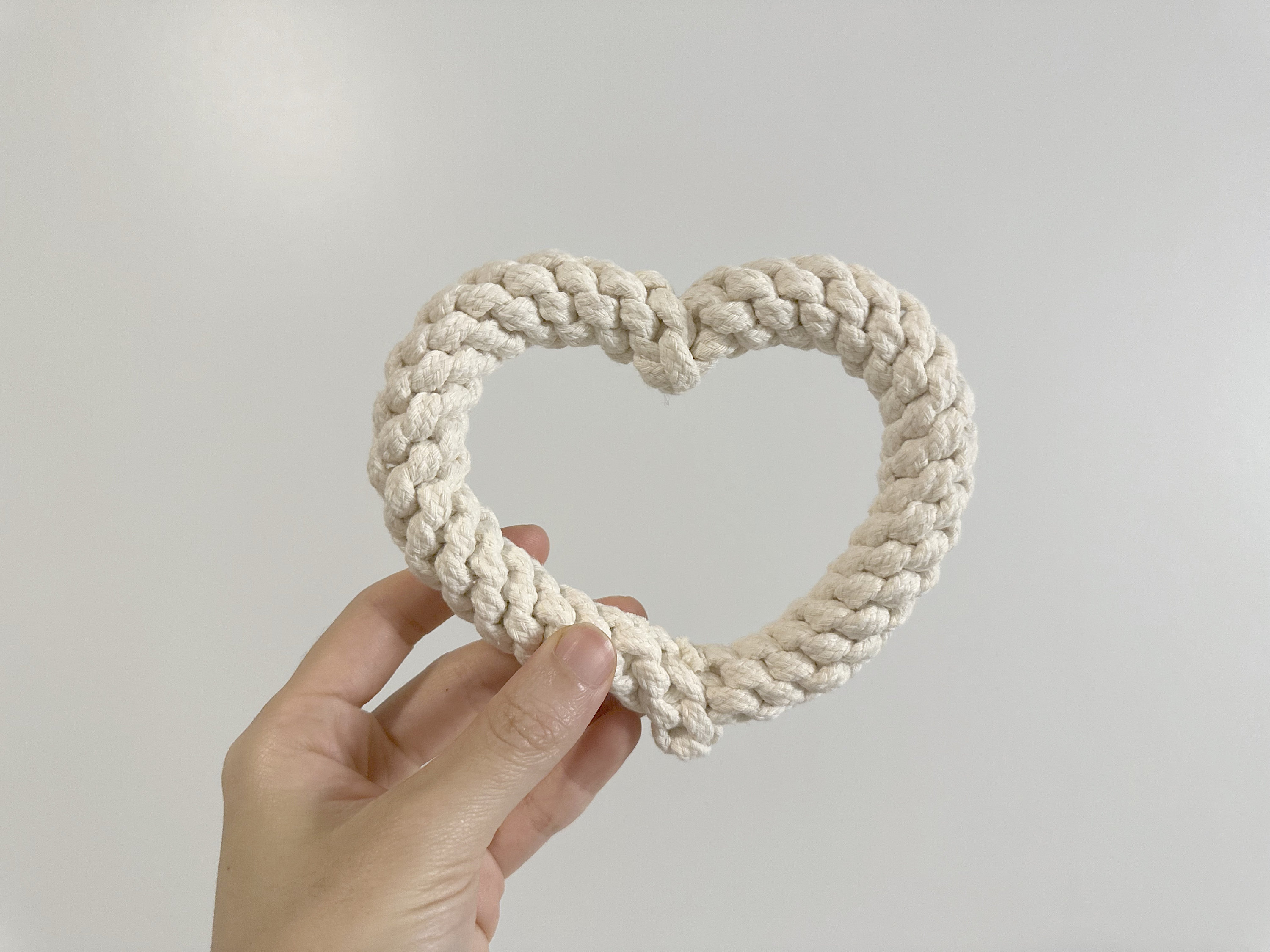 Sweetheart Macarons & Bear Hugs Collection Dog Toys Natural White Heart