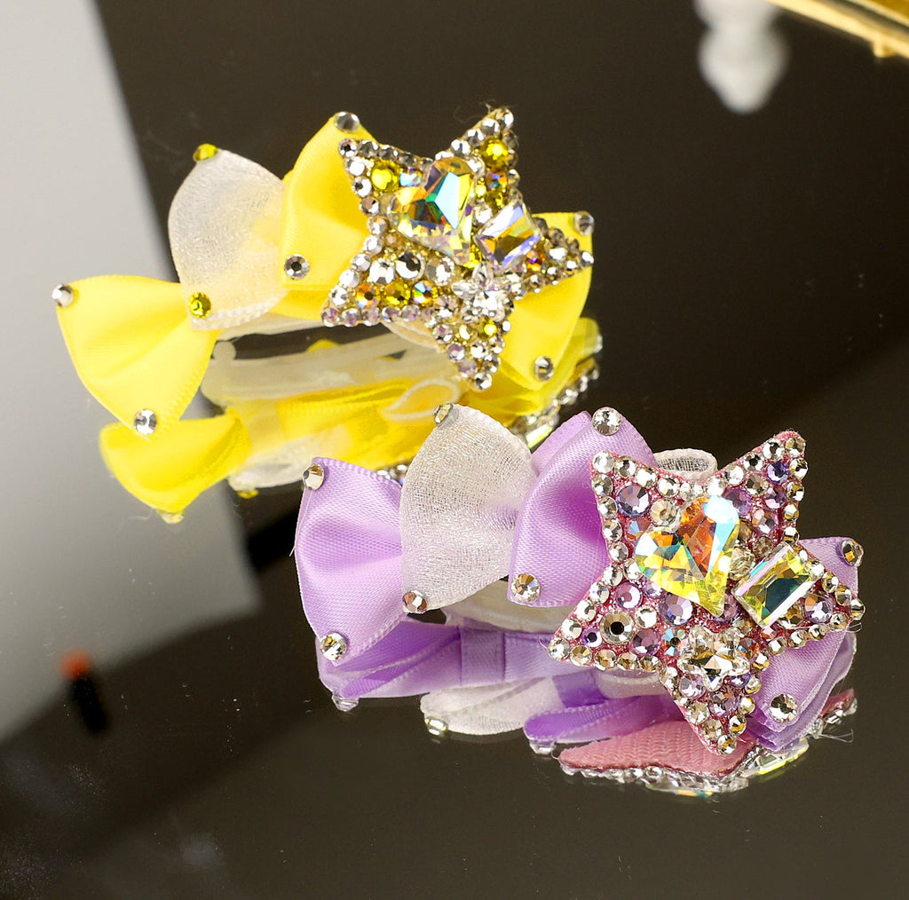 Rhinestone Star Bow Hair Clip for Pets