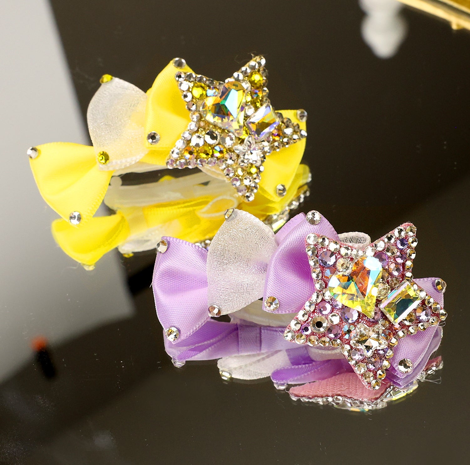 Rhinestone Star Bow Hair Clip for Pets