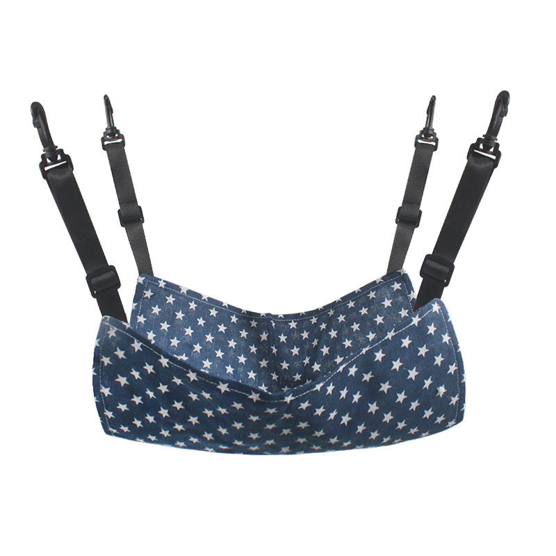 Lamb Fleece Cat Hanging Beds Pets Cage Hammock Bed For Kitten Hanging Seat Indoor Durable Winter Cat Bed Kitty Nest Puppy Cushion Pet Products Blue Star Spring And Autumn