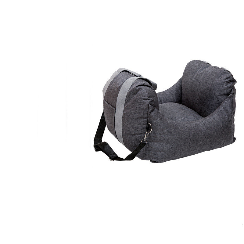 Dog Car Kennel Special Seat Co-driver Kennel Cushion Grey