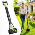 32 Inch Long Handle Pooper Scooper for Large Dogs Heavy Duty Foldable Meadow Green